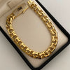 Pulso It Tejido especial Inflado Broche Casting Oro amarillo 18k 22,05 Gr / 8,8 mm / 21,6 Cm