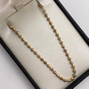 Cadena Militar luna diamantada Tres oros 18k +1 / 14,10 Gr / 3 mm / 50 Cm Broche 0,40