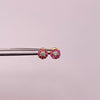 Topos Circulo borde fucsia y centro blanco Oro amarillo 18k 0,75 Gr / 5,4 mm