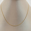 Cadena It Plana Diamantada Tres oros 18k 1,4 Gr / 1,3 mm / 45 Cm