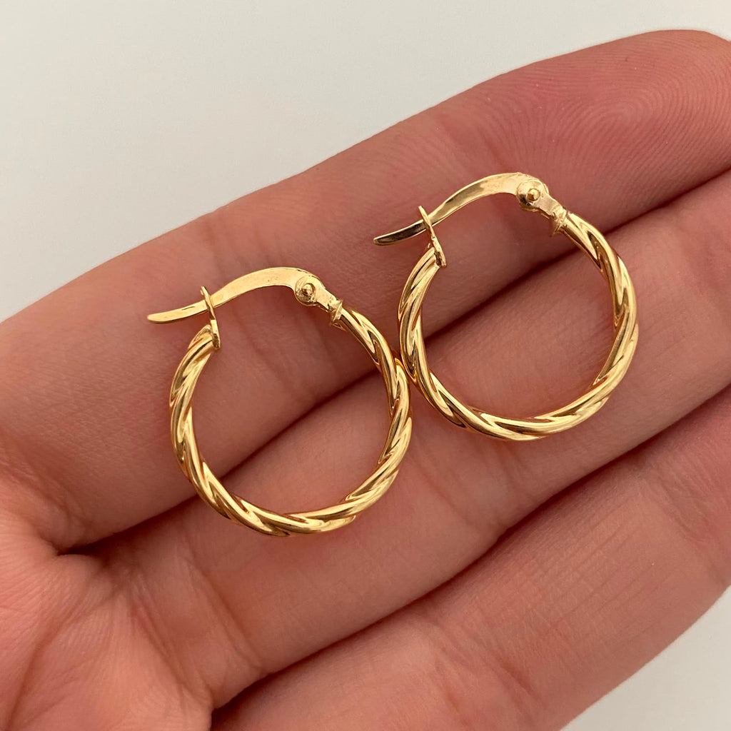 Candonga Entorchada Oro amarillo 18k 1,2 Gr / 2 Cm