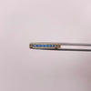 Anillo churumbela azul cielo Oro amarillo 18k / Talla 7 1/4 / 2,10 Gr / 1,85 mm