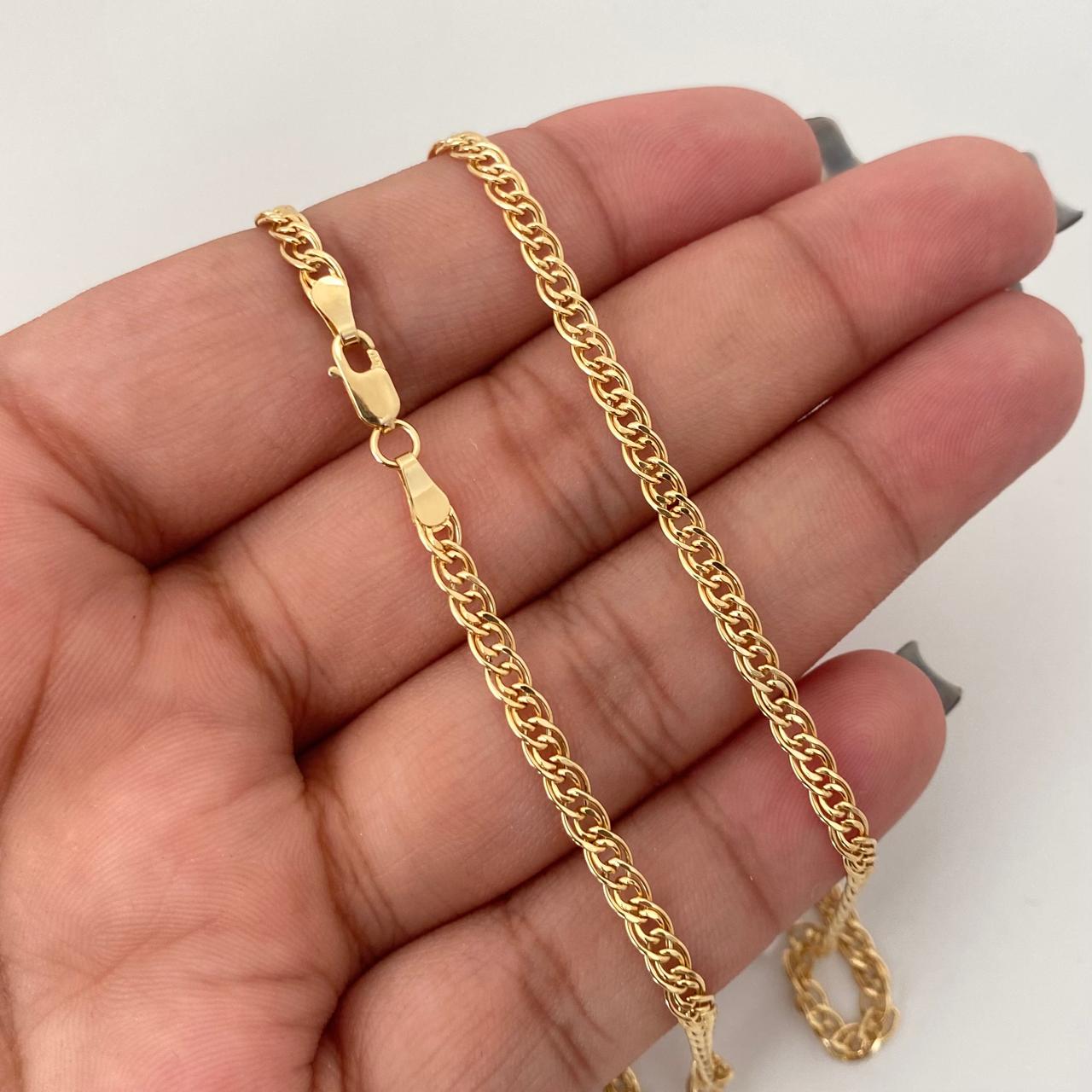 Cadena It aro doble Oro amarillo 18k 4,50 Gr / 3,2 mm / 49 Cm