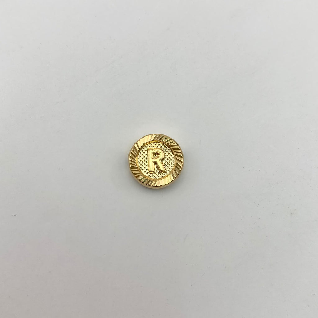 Herraje tambor letra R Oro amarillo 0,6 Gr / 1 Cm