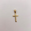 Dije cruz lisa Oro amarillo 18k 0,6 Gr / 12,8 mm / 3 Cm