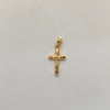 Dije Cruz Tubular Oro amarillo 18k 0,4 Gr / 10 mm / 2,2 Cm