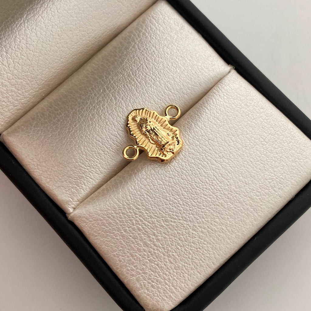 Herraje Virgen de Guadalupe Silueta Oro amarillo 18k 0,55 Gr / 1,5 Cm