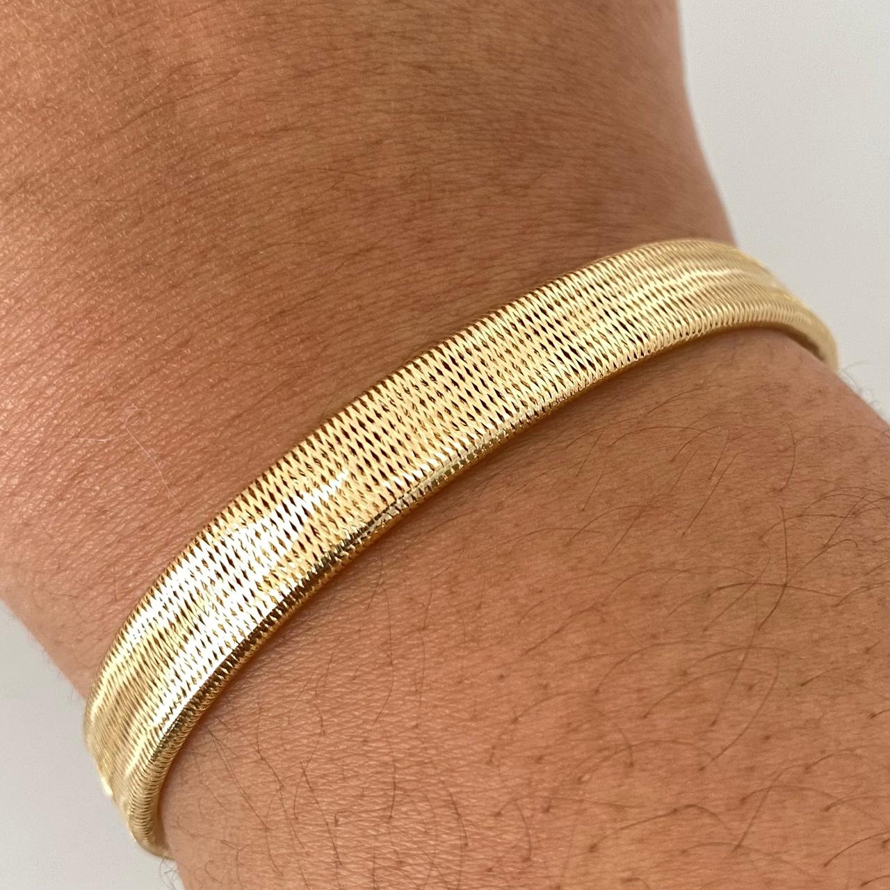 Aro It resortado Oro amarillo 18k +4 / 2,90 Gr / 8,7 mm / 18 Cm