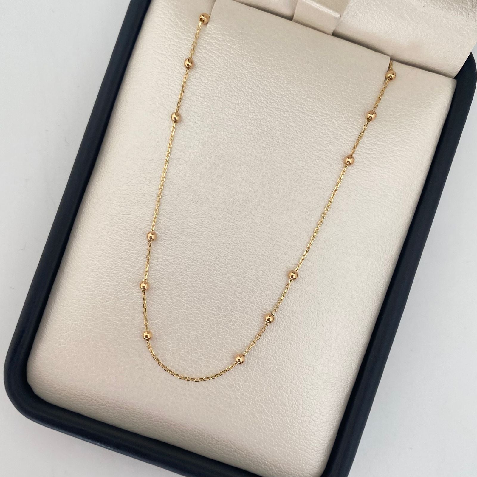 Cadena It balines lisos Oro amarillo 18k +4 / 2,05 Gr / 2,0 mm / 45 Cm