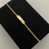 Pulso bebé It Cubana Placa Oro amarillo 18k 2,2 Gr / 2,4 mm / 15,4 Cm