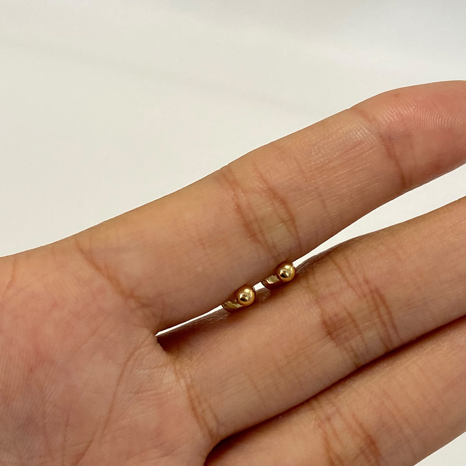 Topos media bola lisa 3mm Oro amarillo 18k 0,35 Gr