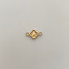 Herraje Trebol Diamantado Oro amarillo 18k 0,8 Gr / 1,1 Cm