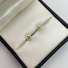 Topos virgen guadalupe circones blancos Oro amarillo 18k 1 Gr / 6,3 mm