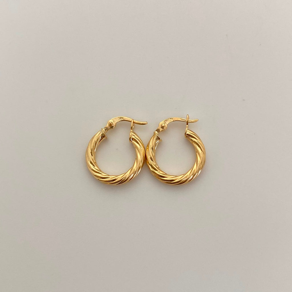 Candonga Entorchada Oro amarillo 18k 1,45 Gr / 1,7 Cm