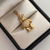 Dije Oso Articulado Casting Blanco Oro amarillo 18k 8,65 Gr / 17,8 mm / 3,4 Cm