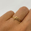 Anillo fe silueta Oro amarillo 18k / Talla 6 / 0,9 Gr / 1,3 mm