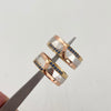Anillo argollas con zafiro (POR FABRICACION)  Tres oros 18k / Talla 0 / 14,35 Gr
