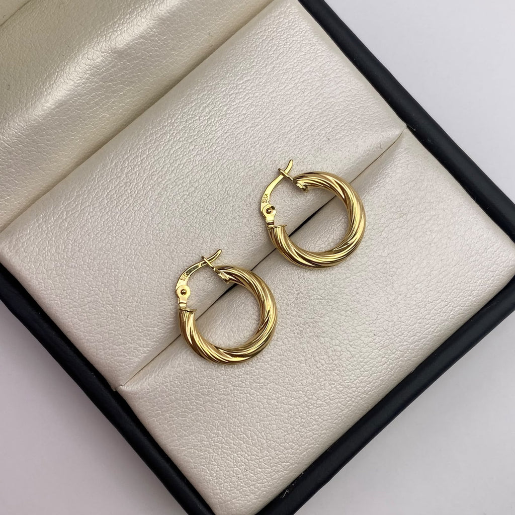 Candonga Entorchada Oro amarillo 18k 1,46 Gr / 1,7 Cm