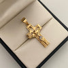 Dije It cruz circones blancos Oro amarillo 18k +4 / 3,25 Gr / 41,1 Cm