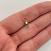 Dije Canutillo de Esmeralda Oro amarillo 18k 0,15 Gr / 2,7 mm / 1,1 Cm