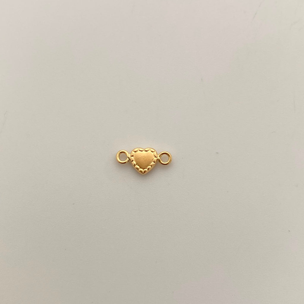 Herraje Corazon Borde Oro amarillo 18k 0,3 Gr / 1,3 Cm