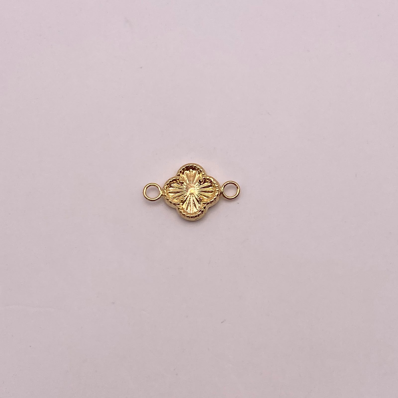 Herraje trebol diamantado Oro amarillo 18k 0,4 Gr / 1,5 Cm
