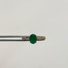 Anillo solitario esmeralda 0.94qt diamantes 0.33qt  Oro amarillo / Talla 7 1/4 / 2,7 Gr