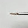 Anillo Solitario diamante corazon (POR FABRICACION) y diamantes laterales Oro rosa 18k / Talla 7 / 2,7 Gr / 2,6 mm