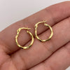 Candonga entorchada Oro amarillo 18k 0,8 Gr / 1,5 Cm