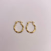 Candonga entorchada Oro amarillo 18k 0,8 Gr / 1,5 Cm