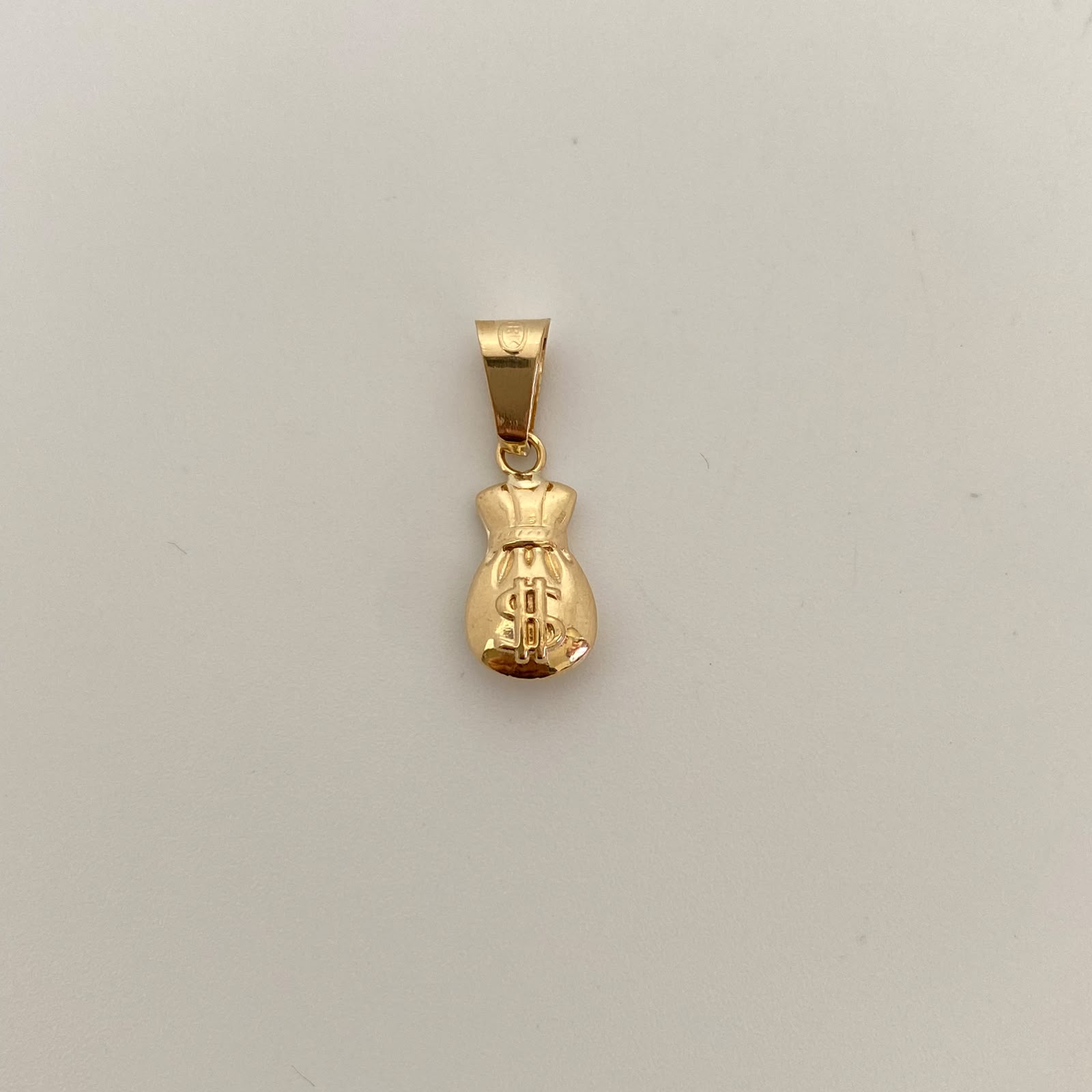 Dije Bolsa de Valores Oro amarillo 18k 0,75 Gr / 8,2 mm / 2,2 Cm
