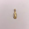 Dije Virgen de guadalupe circones blancos Oro amarillo 18k 1,25 Gr / 9,2 mm / 2,3 Cm