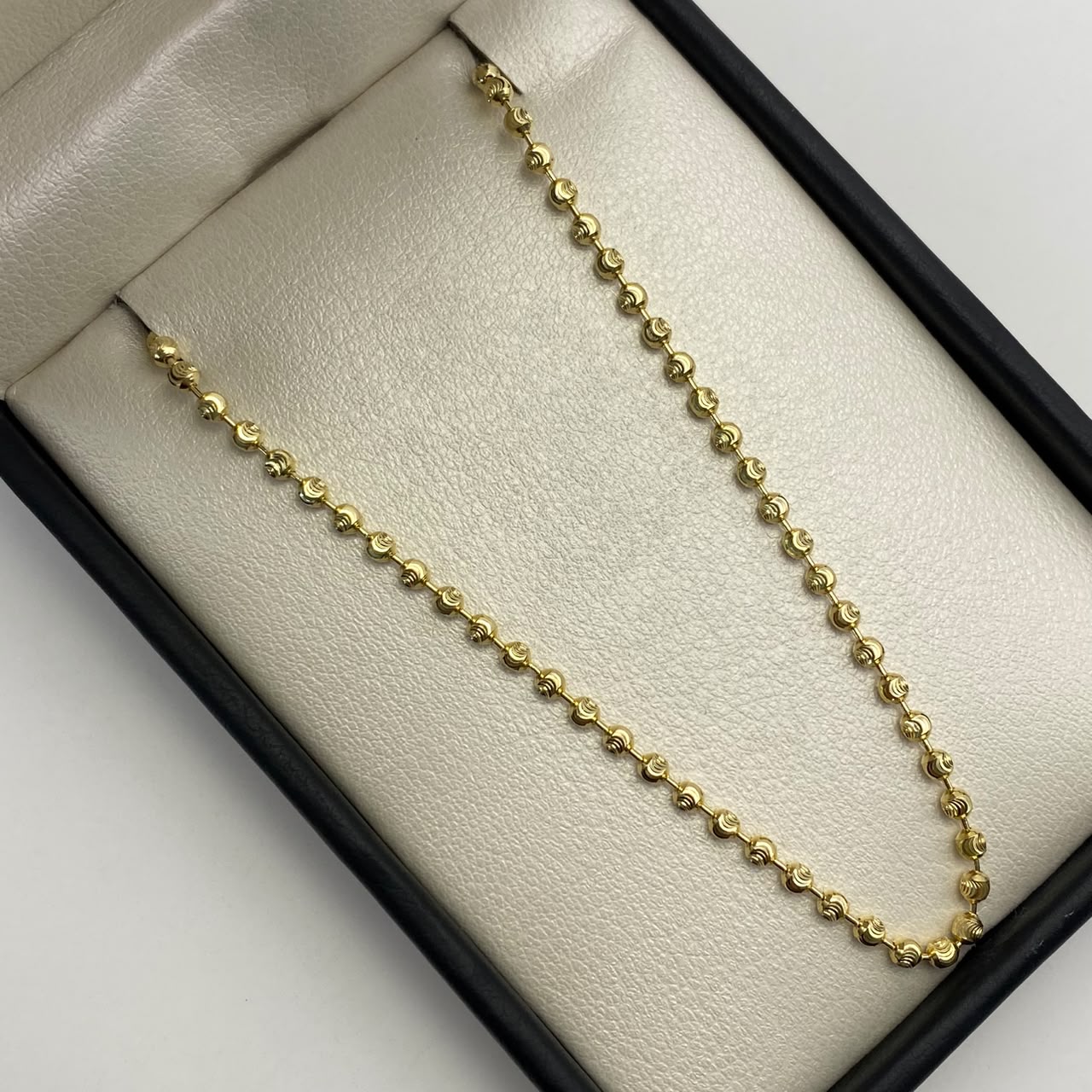 Cadena Militar luna Oro amarillo 18k +3 / 10,90 Gr / 2,4 mm / 60 Cm Broche 0,40