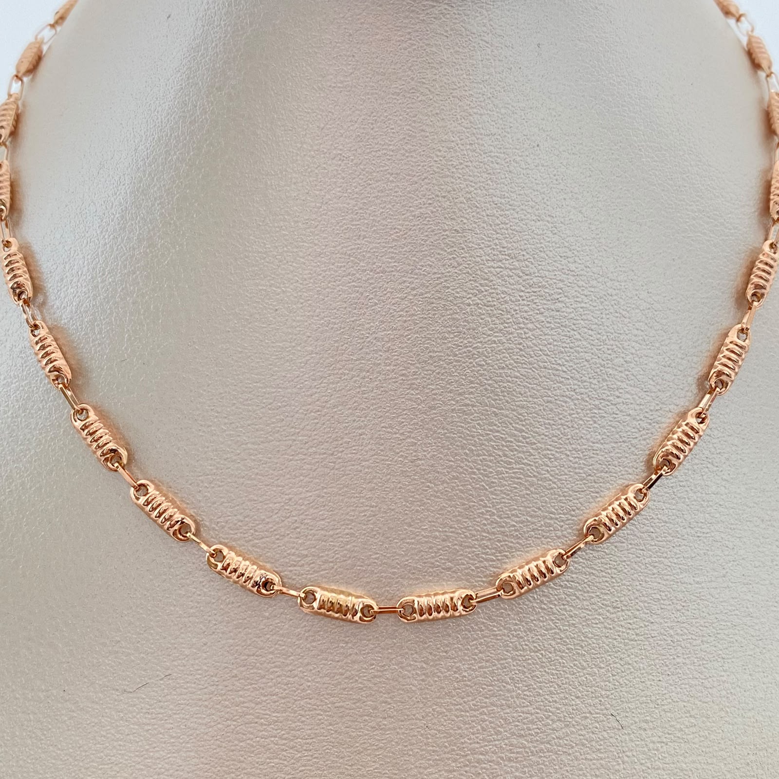 Cadena Rustica Oro rosa 18k 5,45 Gr / 3,3 mm / 60 Cm Broche 0,40