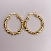 Candonga entorchada Oro amarillo 18k 2,47 Gr / 2,5 Cm