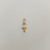 Dije Mini Cruz Tubular Oro amarillo 18k 0,25 Gr / 5,1 mm / 1,5 Cm