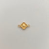 Herraje Trebol Diamantado Oro amarillo 18k 0,4 Gr / 1,5 Cm