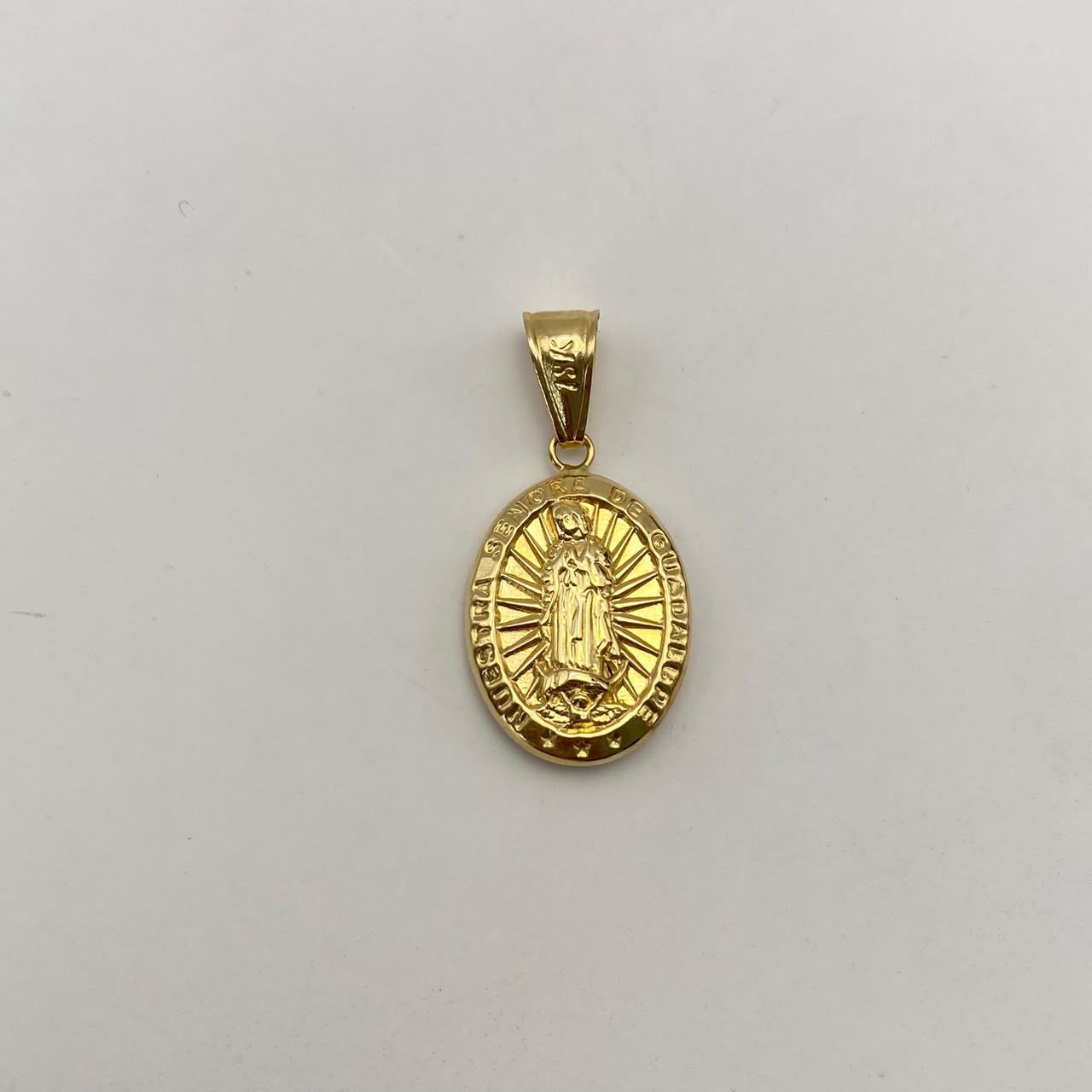 Dije virgen guadalupe Oro amarillo 18k 1,5 Gr / 14,7 mm / 3 Cm
