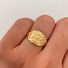 Anillo Mandala Oro amarillo 18k / Talla 6 1/2 / 1,45 Gr / 2,9 mm