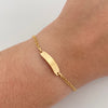 Pulso bebé Placa aro doble Oro amarillo 18k 1,30 Gr / 2,3 mm / 15 Cm Broche 0,30
