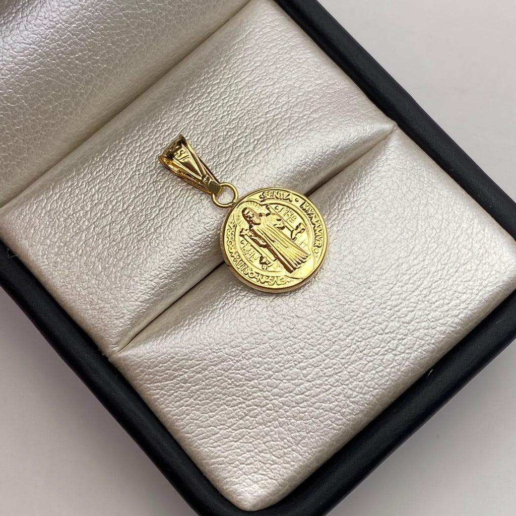 Dije San benito Oro amarillo 18k 0,73 Gr / 11,9 mm / 2,1 Cm