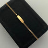 Pulso bebé Placa Rectangular Aro Seguido Oro amarillo 18k 1,45 Gr / 2,7 mm / 15,5 Cm Broche 0,20