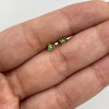 Topos Tres circones verdes Oro amarillo 18k 0,55 Gr / 4,0 mm
