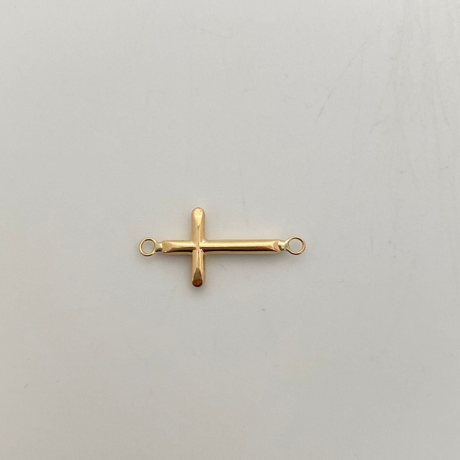 Herraje Cruz Tubular Oro amarillo 18k 0,5 Gr / 2,5 Cm
