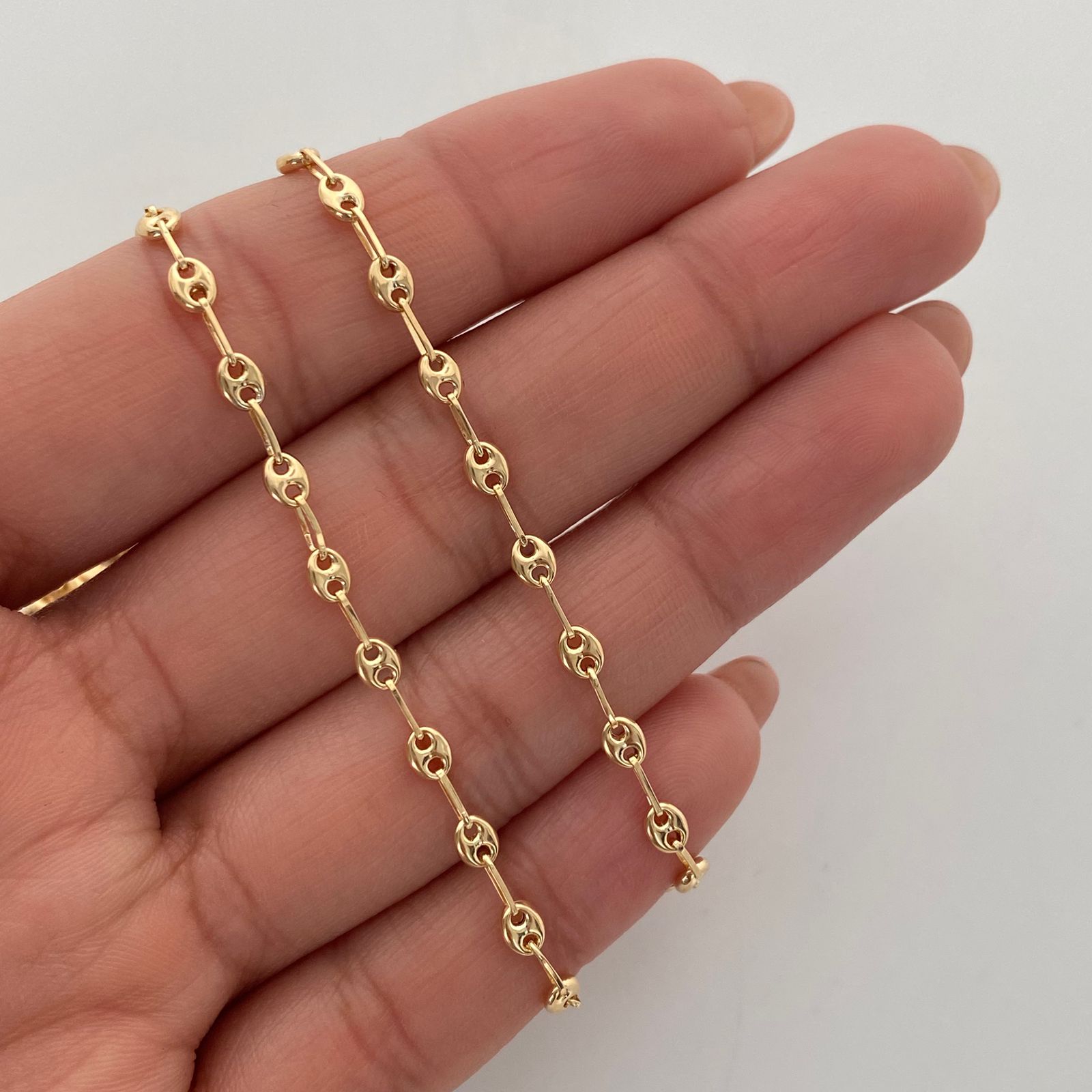 Cadena Gc Liso Oro amarillo 18k 6,00 Gr / 3,3 mm / 60 Cm Broche 0,30