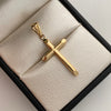 Dije Cruz Tubular Oro amarillo 18k 0,8 Gr / 15,9 mm / 3,5 Cm
