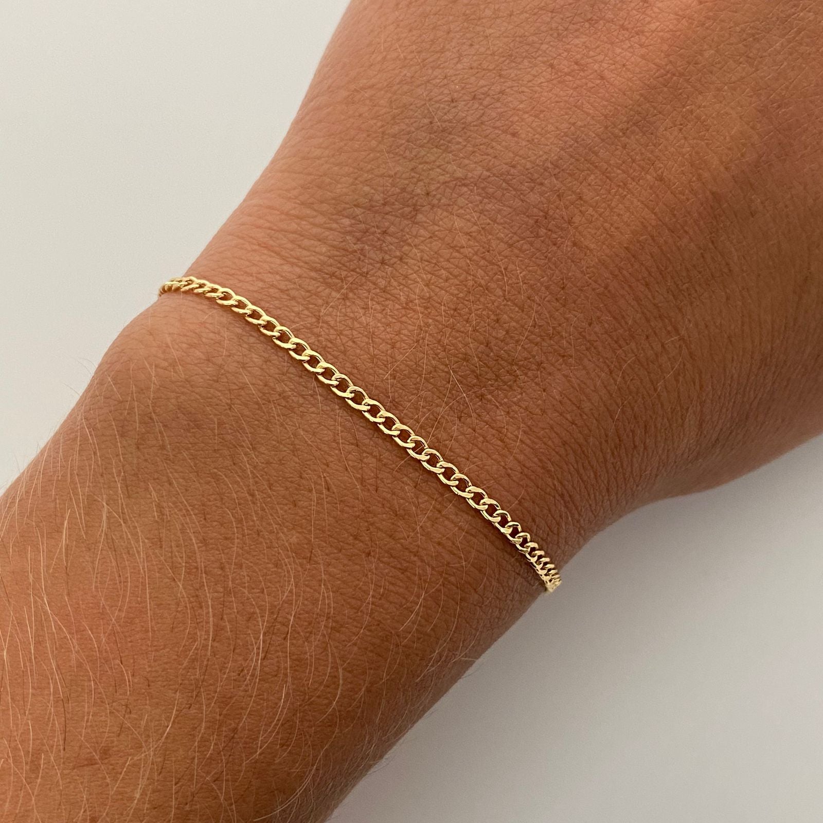 Pulso It Mini Cubana Oro amarillo 18k 1,05 Gr / 1,9 mm / 19 Cm