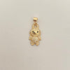 Dije caricatura LB casting blanco Oro amarillo 18k 1,20 Gr / 2,1 Cm