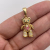 Dije oso articulado circones multicolor Oro amarillo 18k 4,75 Gr / 13,45 mm / 3 Cm
