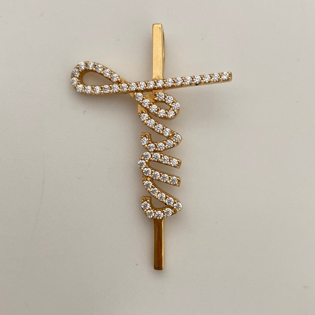 Dije jesus casting blanco Oro amarillo 6,65 Gr / 4,5 Cm